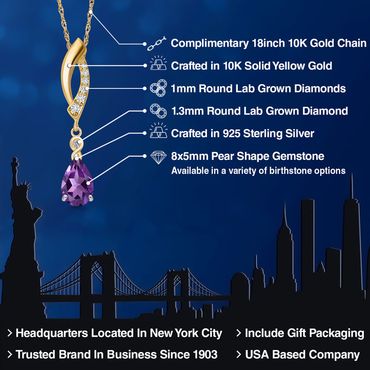 Pendant in 925 Sterling Silver and 10K Yellow Gold
