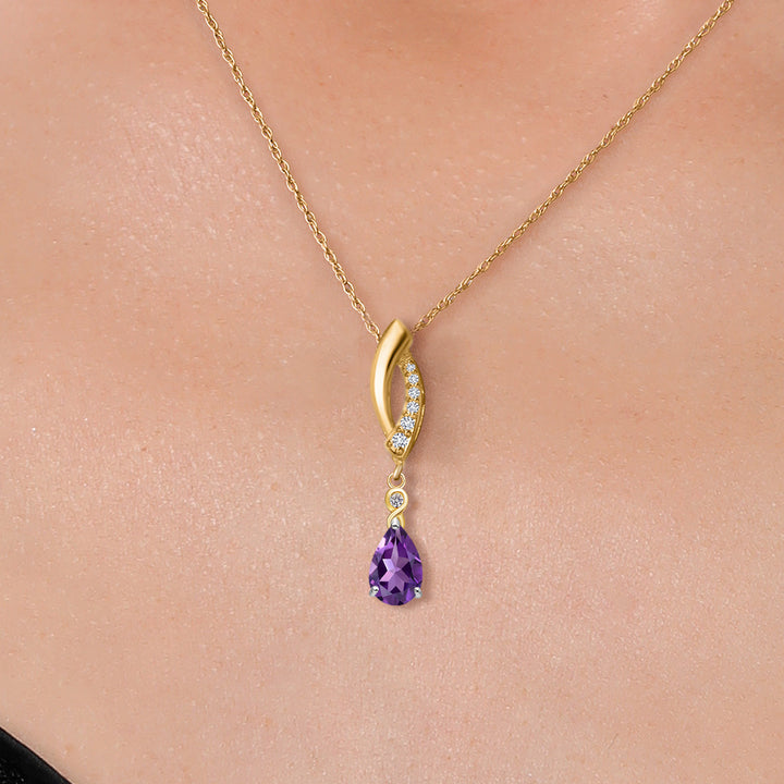 Pendant in 925 Sterling Silver and 10K Yellow Gold