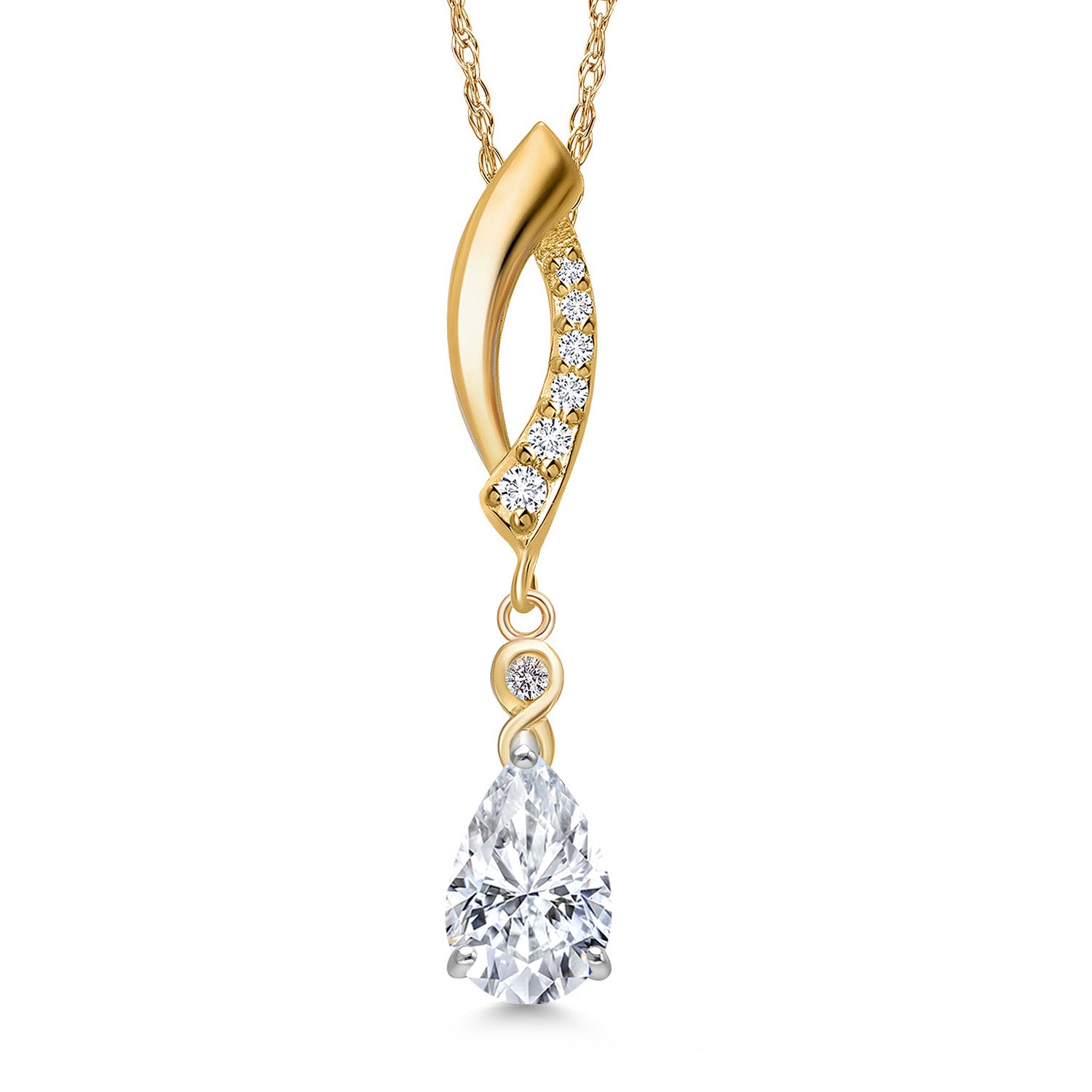Pendant in 925 Sterling Silver and 10K Yellow Gold