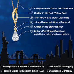 Pendant in 925 Sterling Silver and 10K Yellow Gold