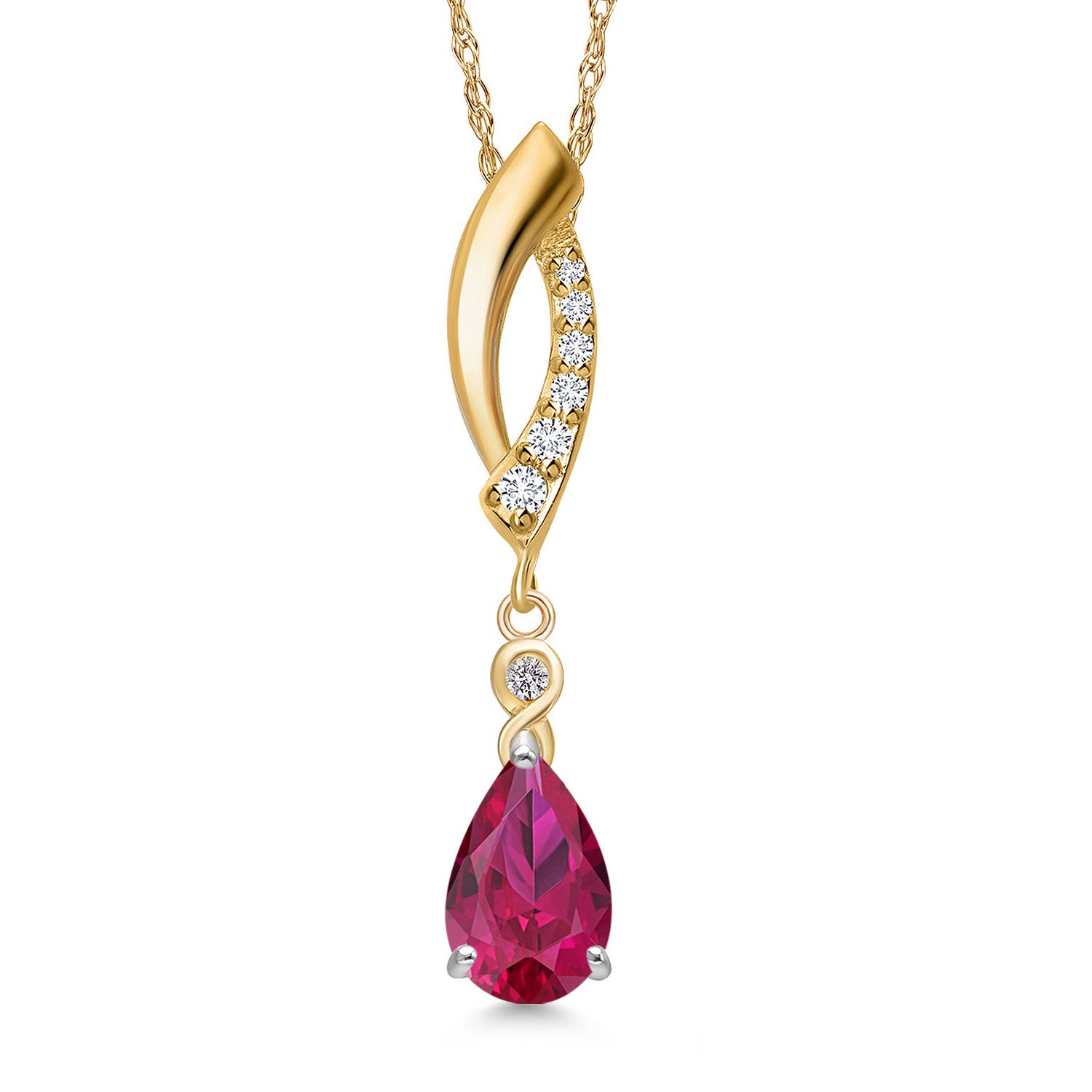 Pendant in 925 Sterling Silver and 10K Yellow Gold