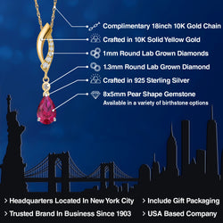 Pendant in 925 Sterling Silver and 10K Yellow Gold
