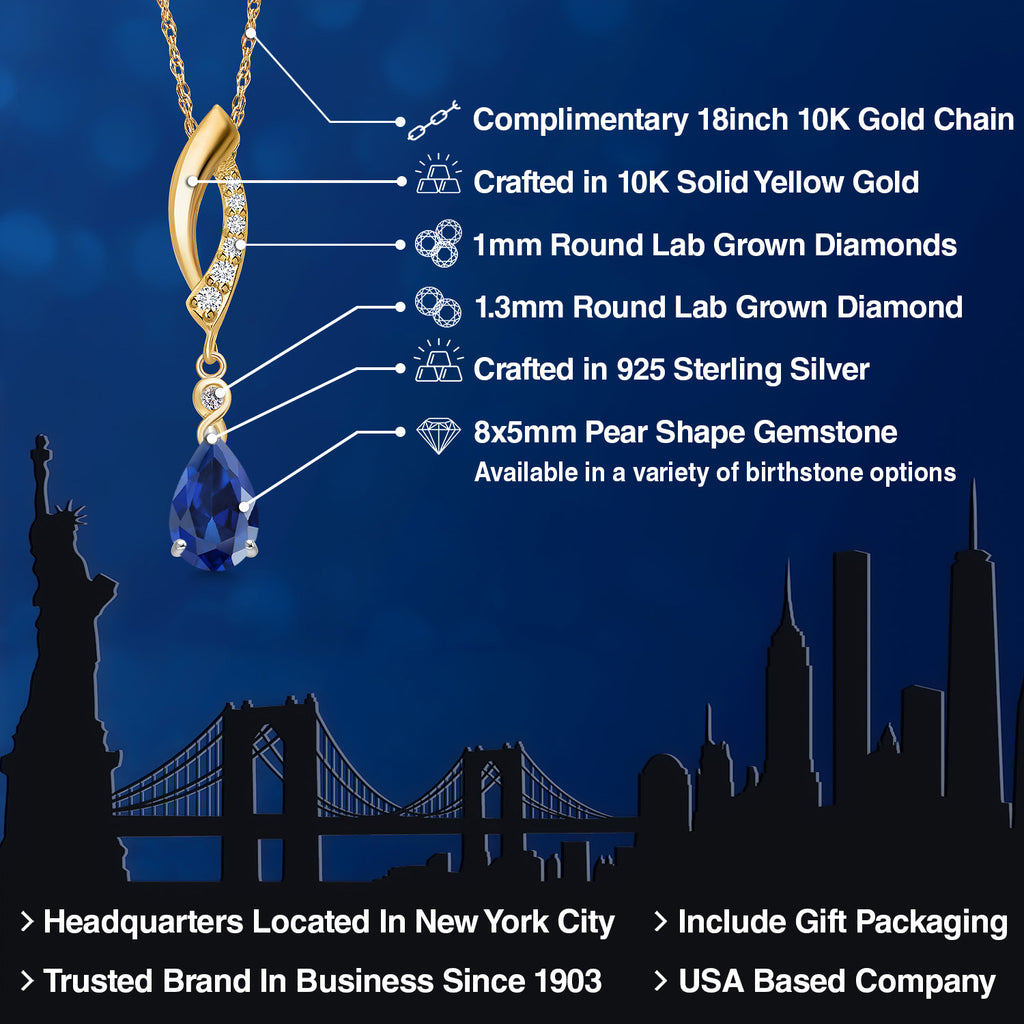 Pendant in 925 Sterling Silver and 10K Yellow Gold