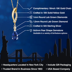 Pendant in 925 Sterling Silver and 10K Yellow Gold