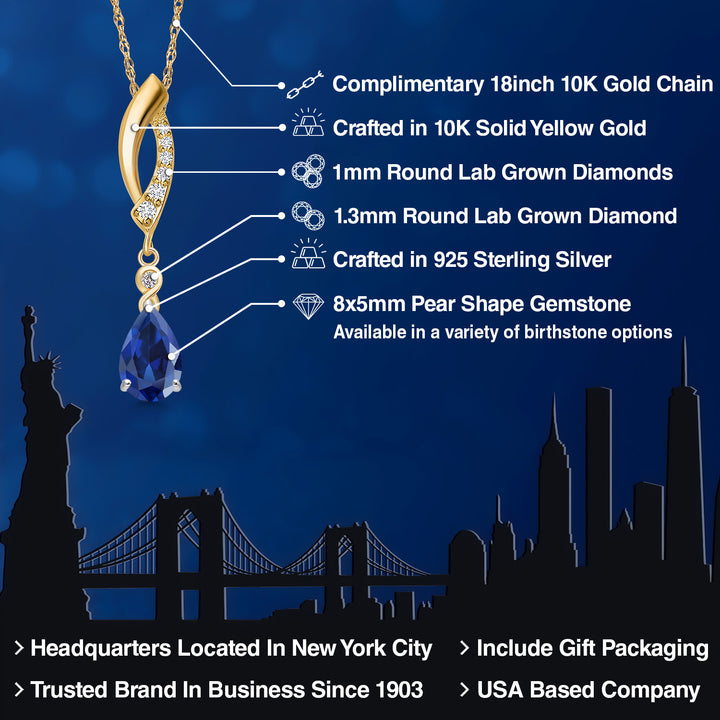 Pendant in 925 Sterling Silver and 10K Yellow Gold