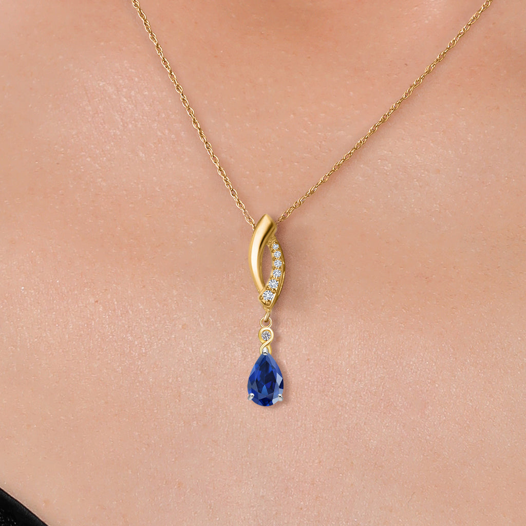 Pendant in 925 Sterling Silver and 10K Yellow Gold