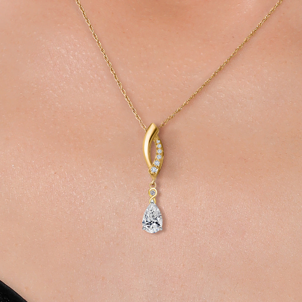 Pendant in 925 Sterling Silver and 10K Yellow Gold