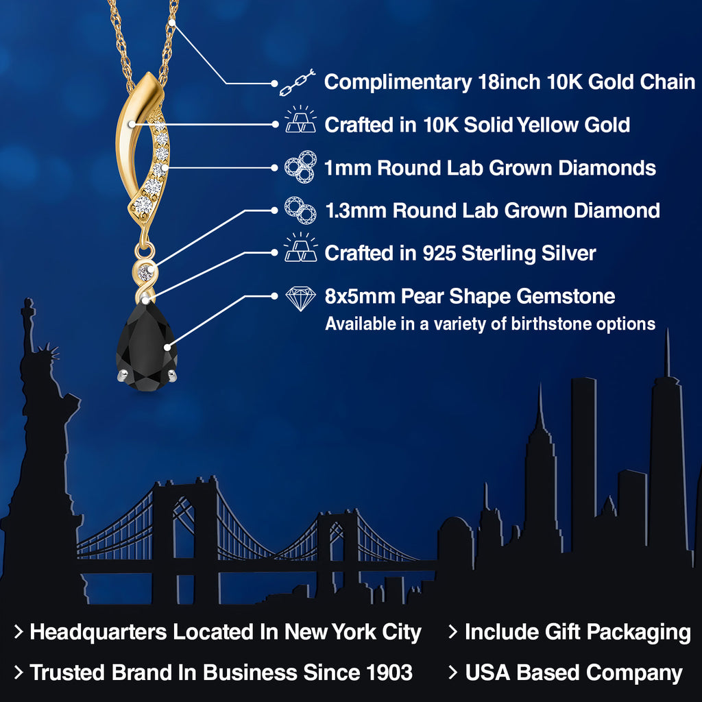 Pendant in 925 Sterling Silver and 10K Yellow Gold