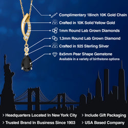 Pendant in 925 Sterling Silver and 10K Yellow Gold