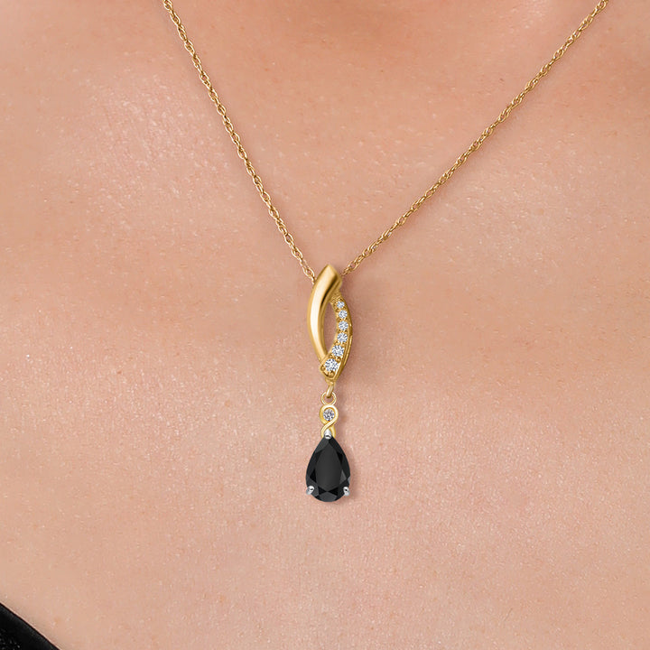 Pendant in 925 Sterling Silver and 10K Yellow Gold
