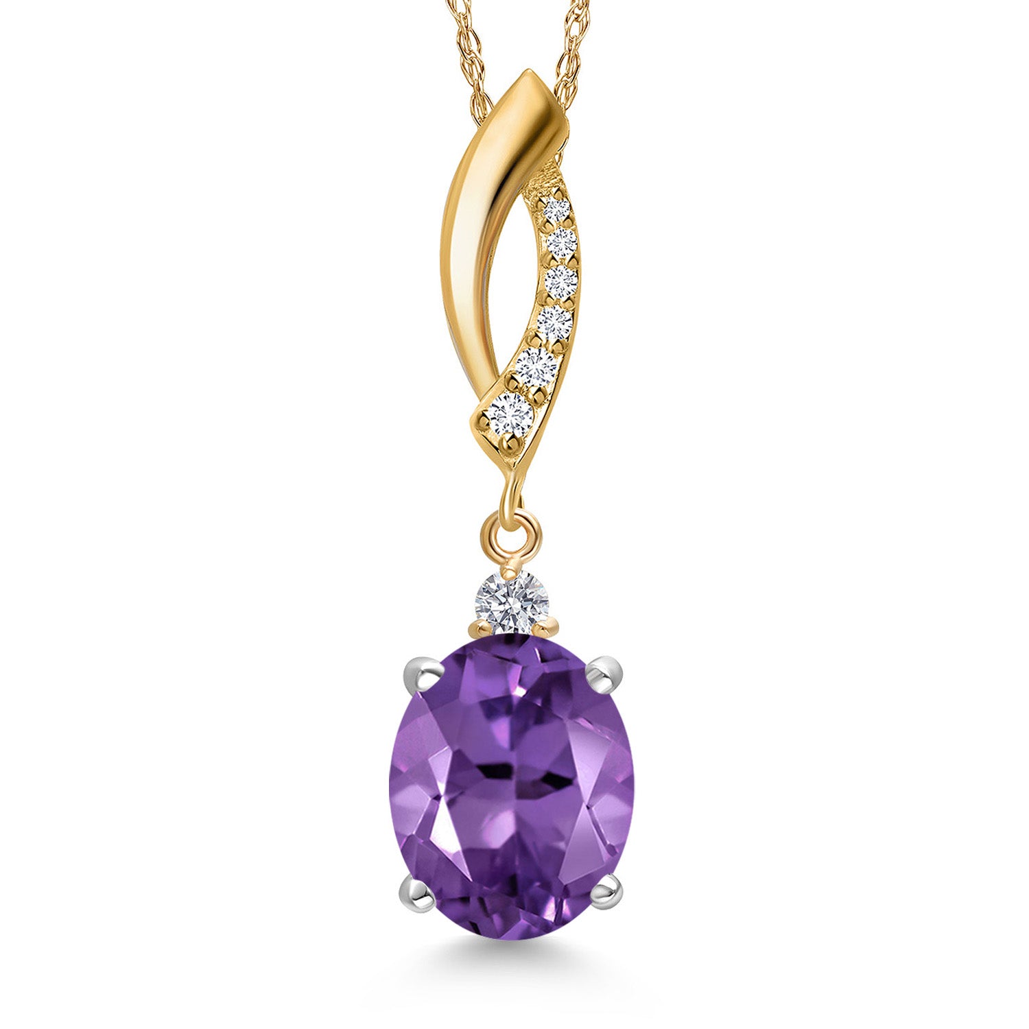 Pendant in 925 Sterling Silver and 10K Yellow Gold