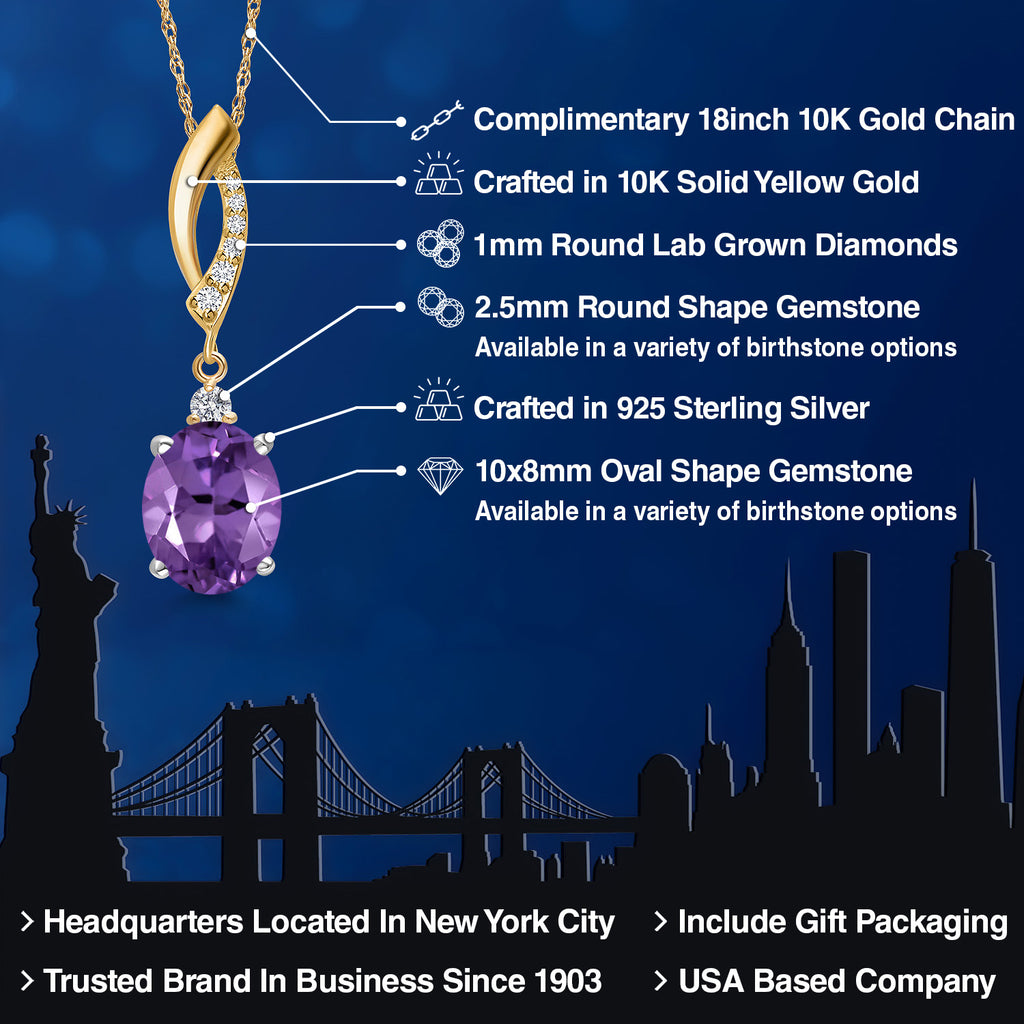 Pendant in 925 Sterling Silver and 10K Yellow Gold