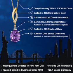 Pendant in 925 Sterling Silver and 10K Yellow Gold