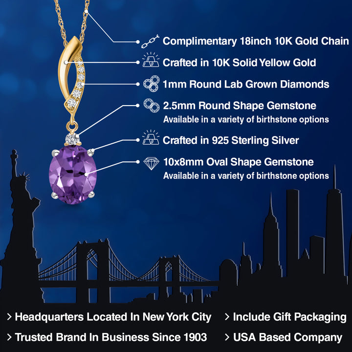 Pendant in 925 Sterling Silver and 10K Yellow Gold