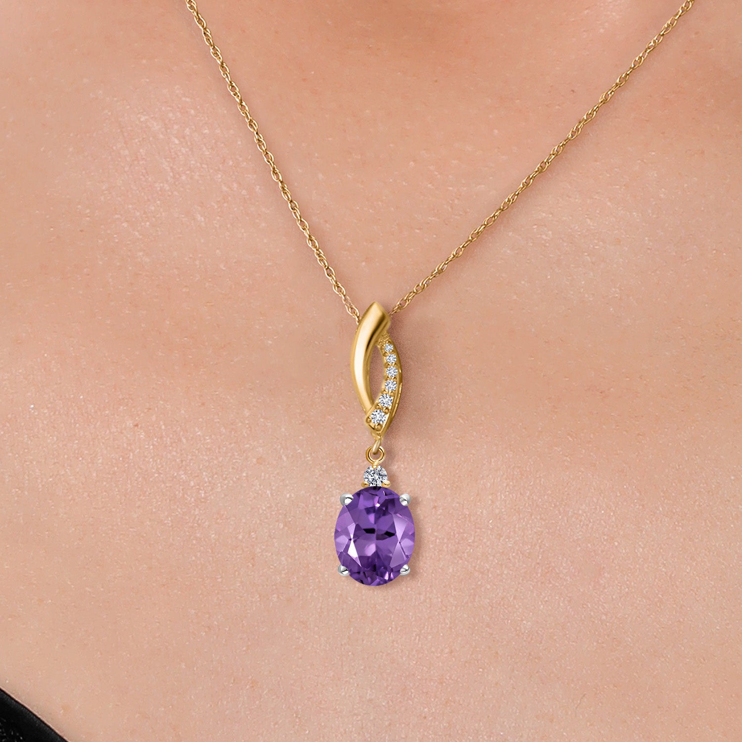 Pendant in 925 Sterling Silver and 10K Yellow Gold