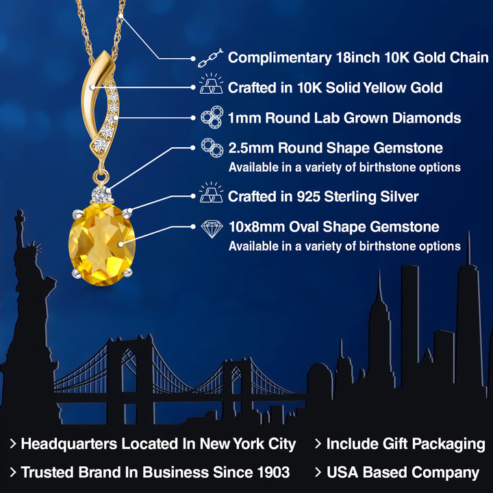 Pendant in 925 Sterling Silver and 10K Yellow Gold