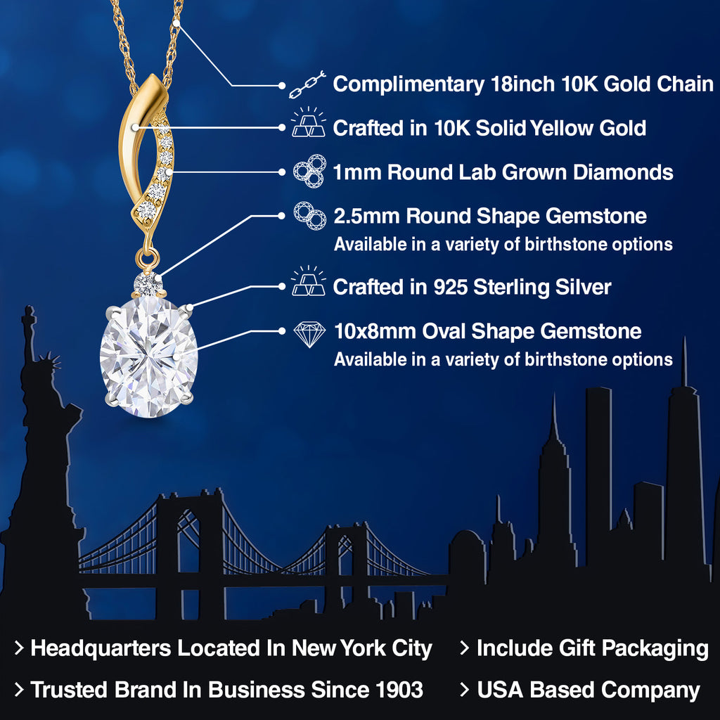 Pendant in 925 Sterling Silver and 10K Yellow Gold