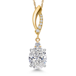 Pendant in 925 Sterling Silver and 10K Yellow Gold