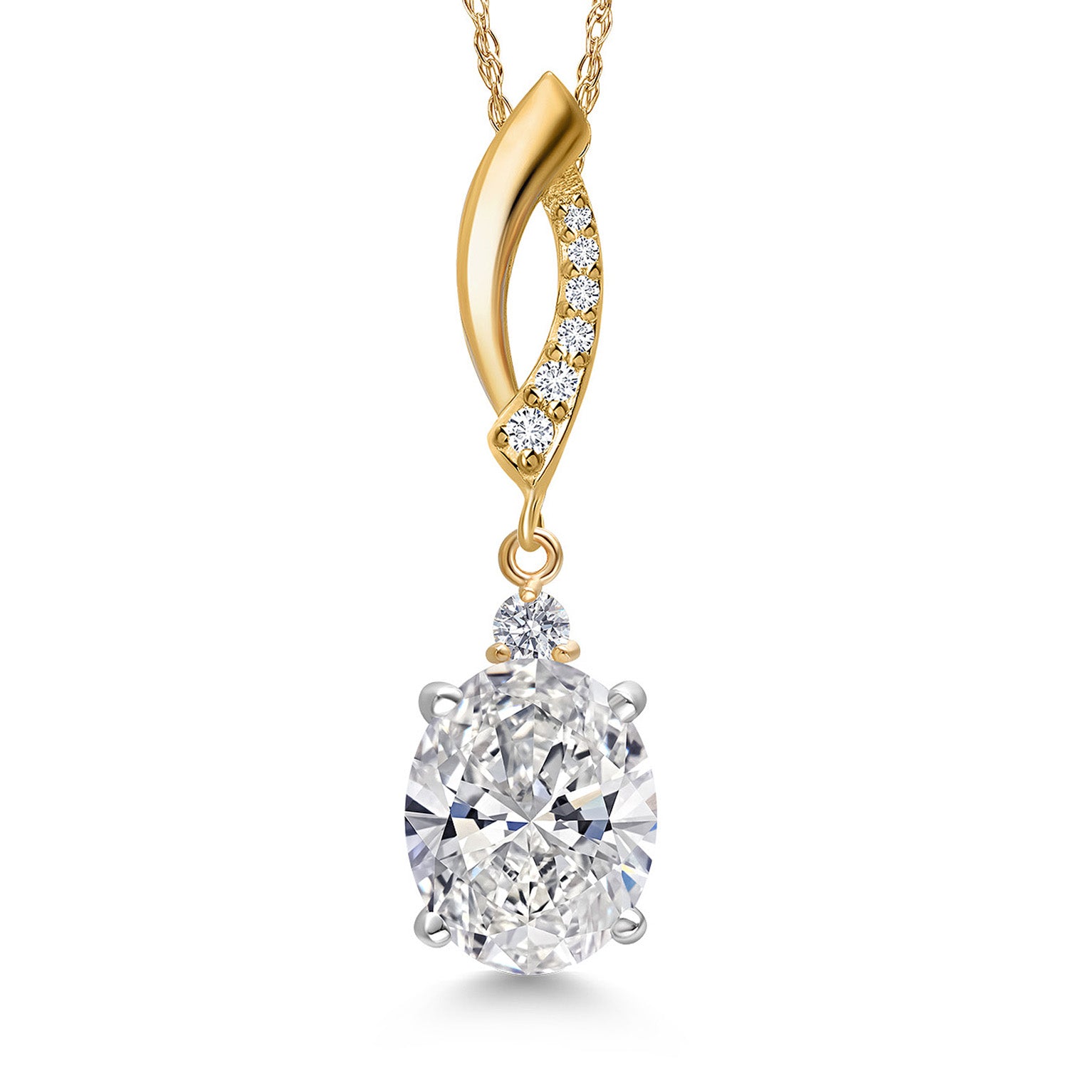 Pendant in 925 Sterling Silver and 10K Yellow Gold
