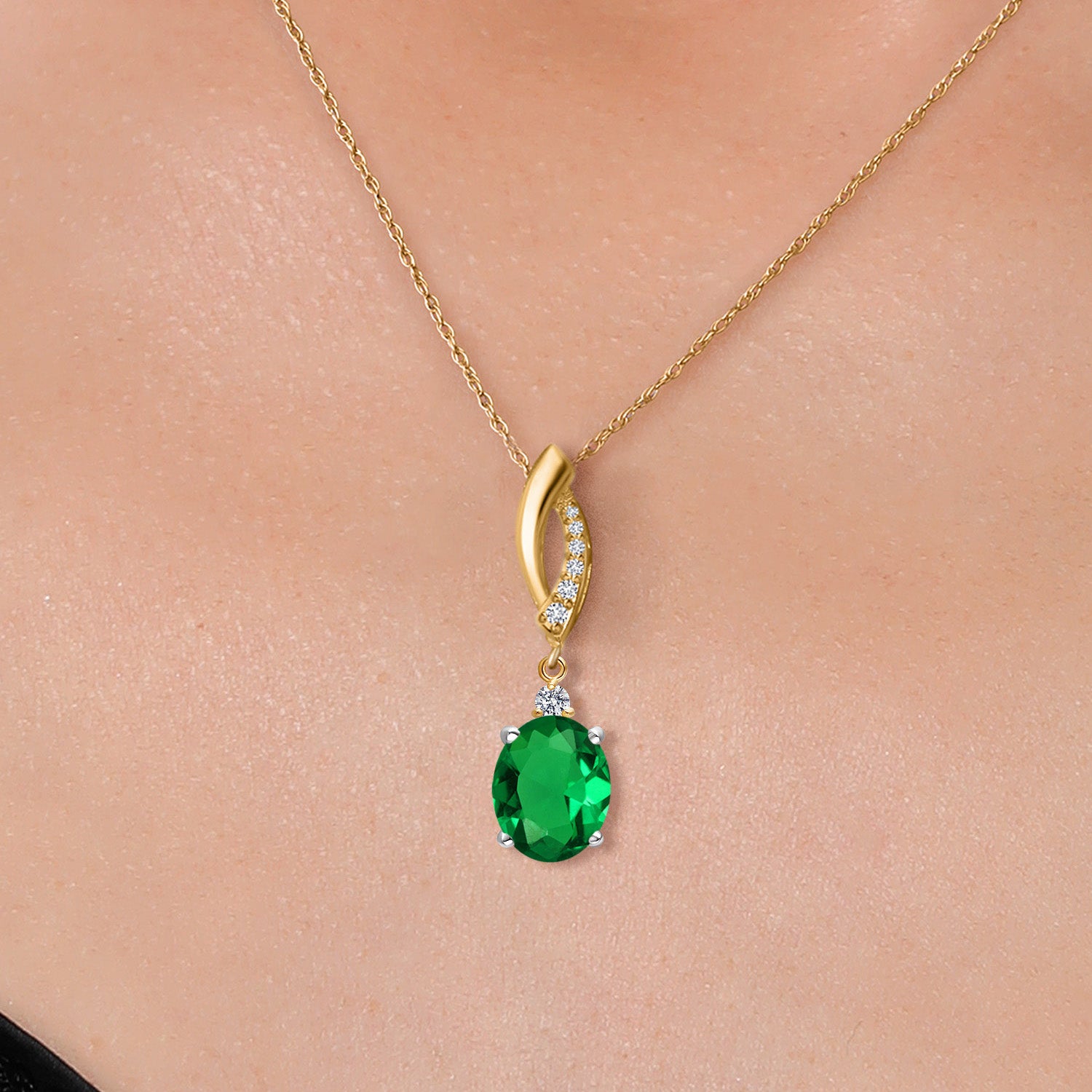 Pendant in 925 Sterling Silver and 10K Yellow Gold