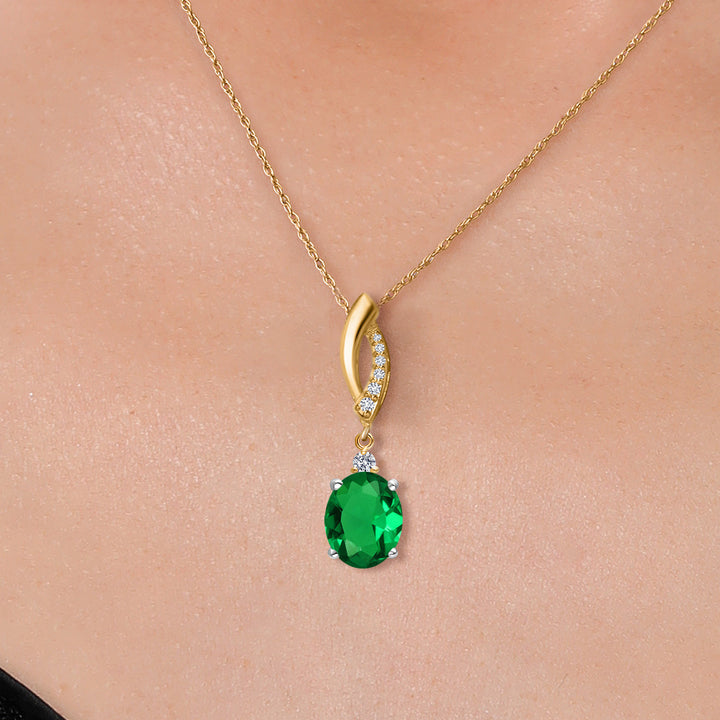 Pendant in 925 Sterling Silver and 10K Yellow Gold