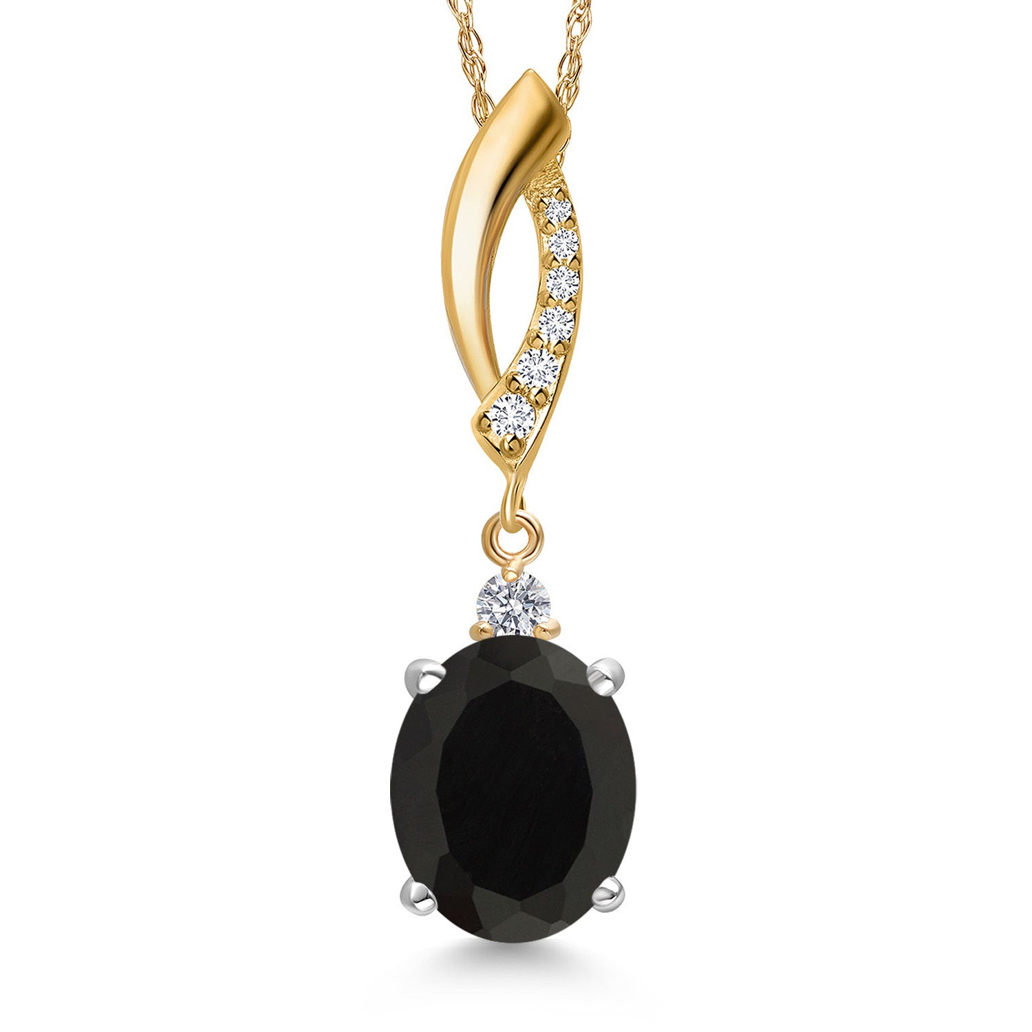 Pendant in 925 Sterling Silver and 10K Yellow Gold