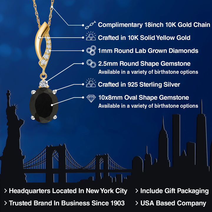 Pendant in 925 Sterling Silver and 10K Yellow Gold