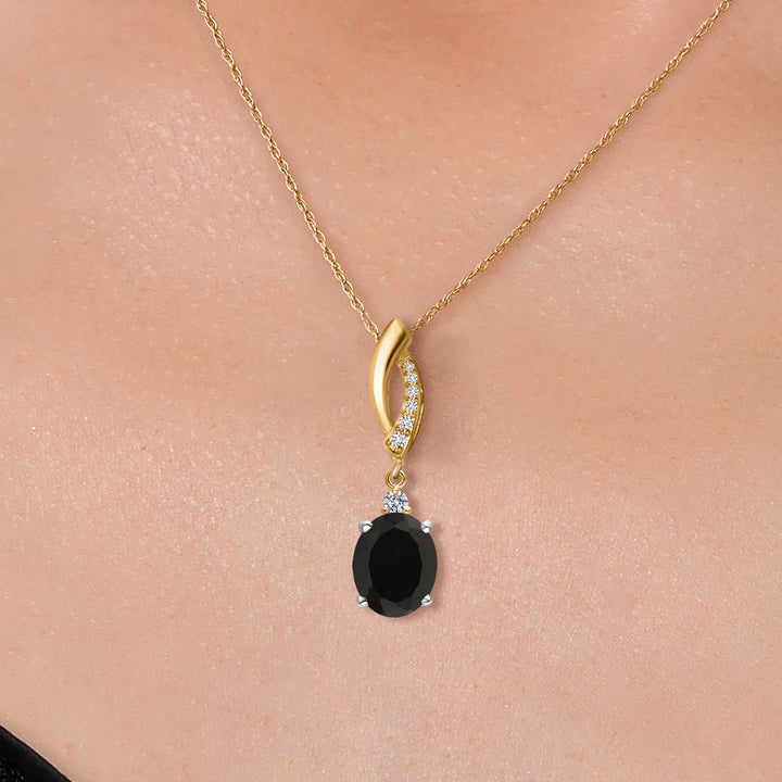 Pendant in 925 Sterling Silver and 10K Yellow Gold