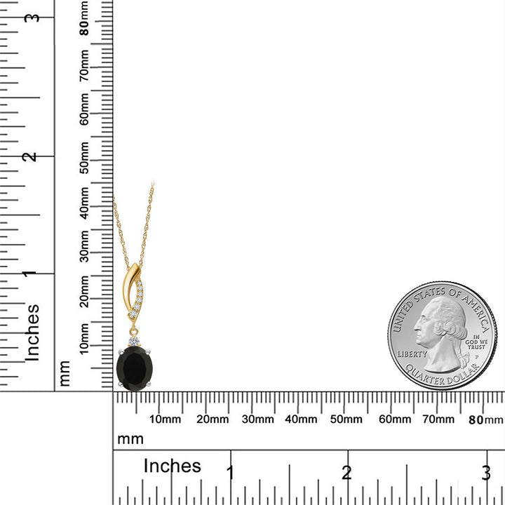 Pendant in 925 Sterling Silver and 10K Yellow Gold
