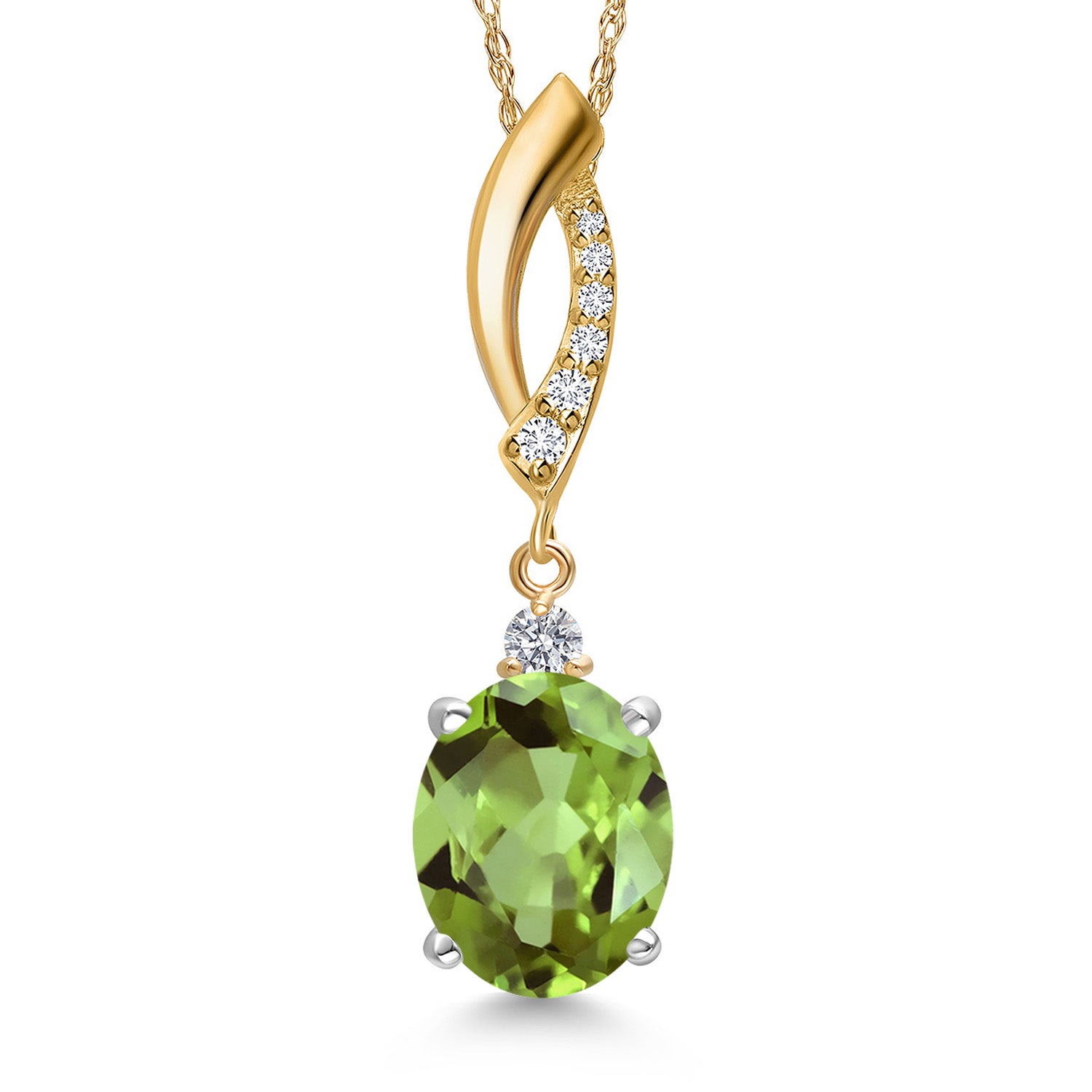 Pendant in 925 Sterling Silver and 10K Yellow Gold