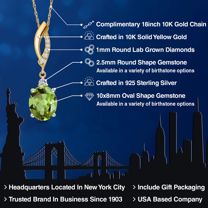 Pendant in 925 Sterling Silver and 10K Yellow Gold