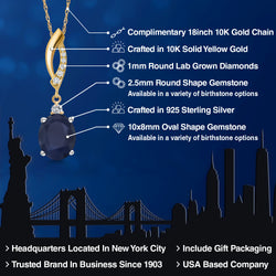 Pendant in 925 Sterling Silver and 10K Yellow Gold
