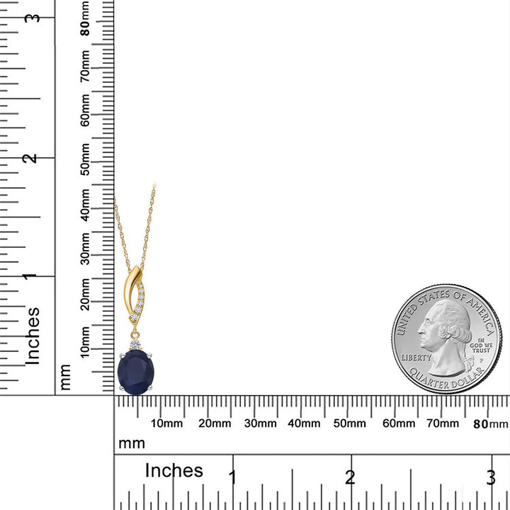 Pendant in 925 Sterling Silver and 10K Yellow Gold