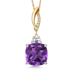 Pendant in 925 Sterling Silver and 10K Yellow Gold