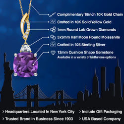 Pendant in 925 Sterling Silver and 10K Yellow Gold