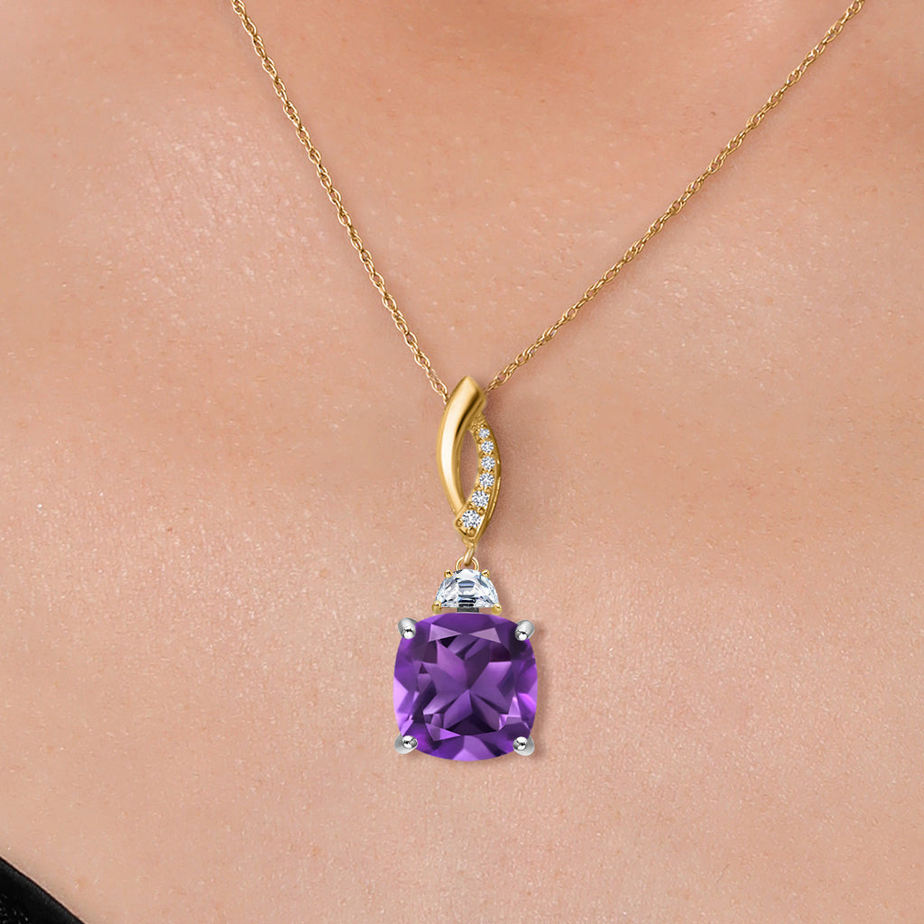 Pendant in 925 Sterling Silver and 10K Yellow Gold