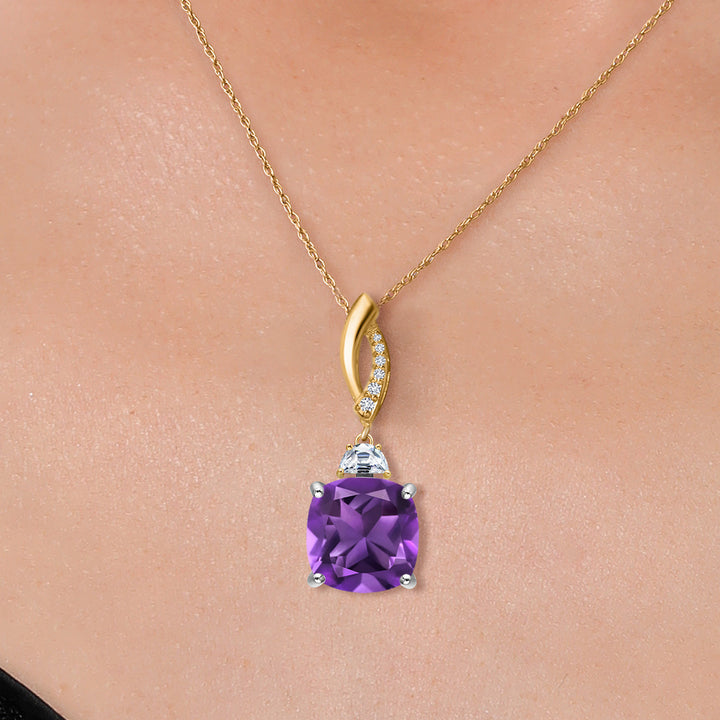 Pendant in 925 Sterling Silver and 10K Yellow Gold