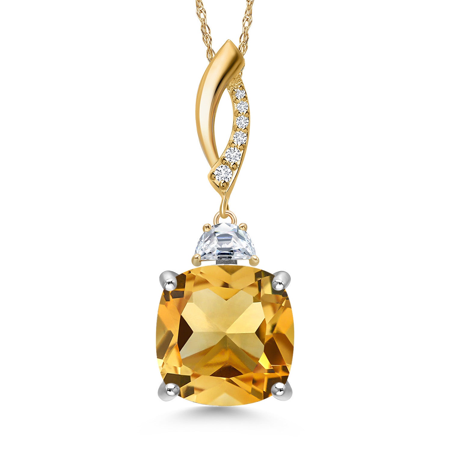 Pendant in 925 Sterling Silver and 10K Yellow Gold