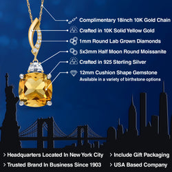 Pendant in 925 Sterling Silver and 10K Yellow Gold