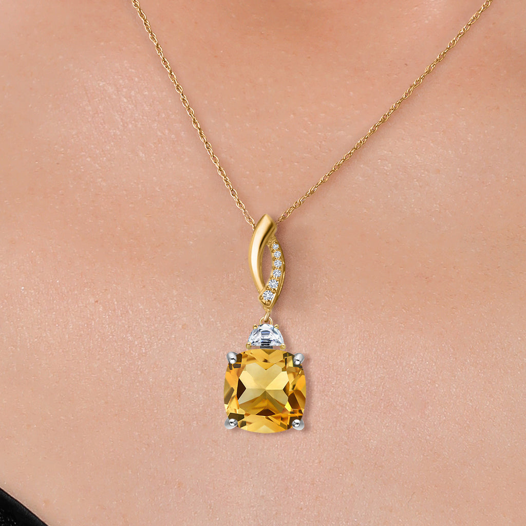 Pendant in 925 Sterling Silver and 10K Yellow Gold