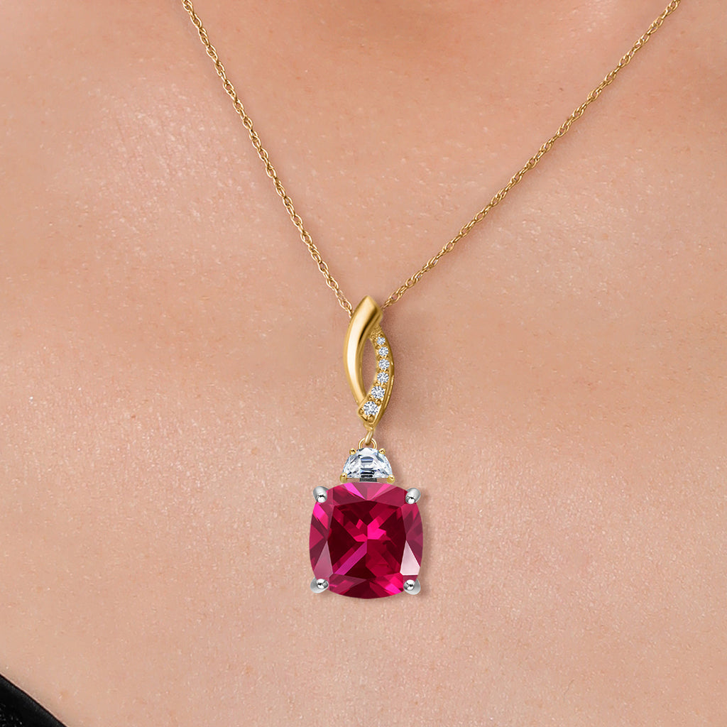 Pendant in 925 Sterling Silver and 10K Yellow Gold