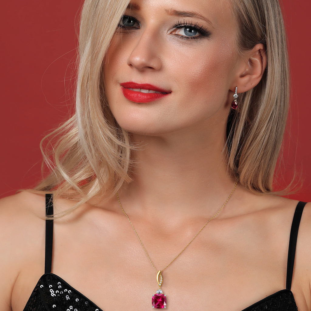 Pendant in 925 Sterling Silver and 10K Yellow Gold