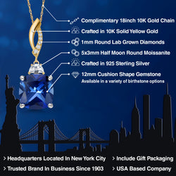 Pendant in 925 Sterling Silver and 10K Yellow Gold