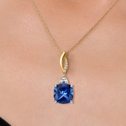 Pendant in 925 Sterling Silver and 10K Yellow Gold