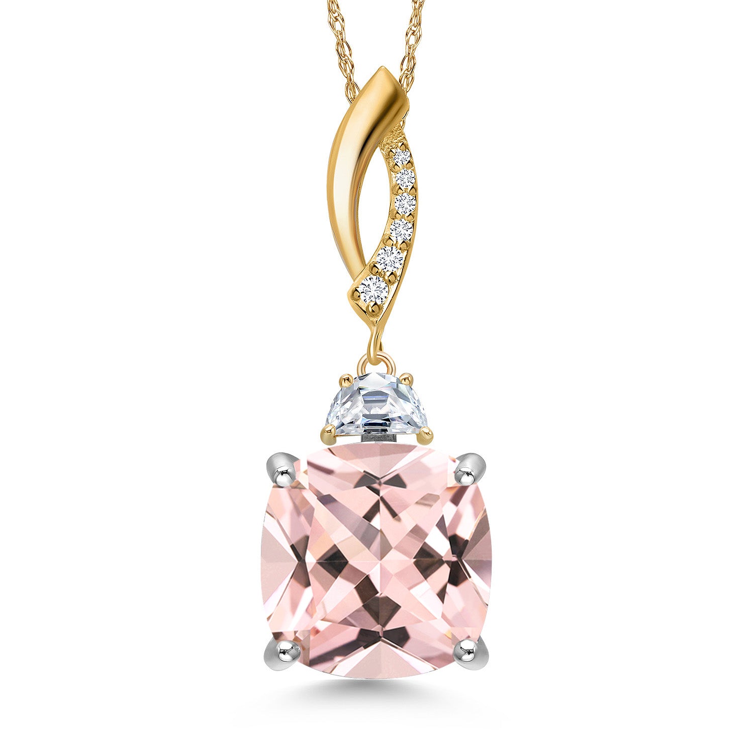 Pendant in 925 Sterling Silver and 10K Yellow Gold