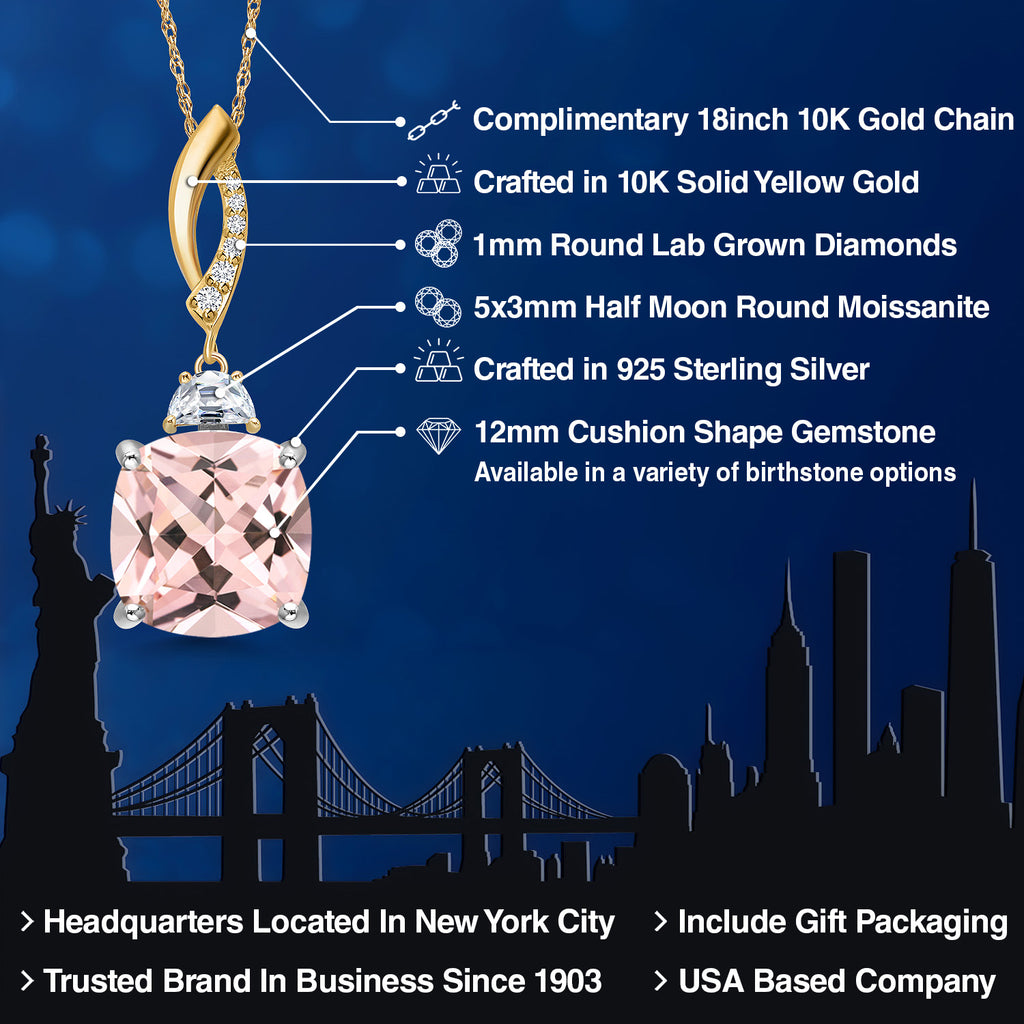 Pendant in 925 Sterling Silver and 10K Yellow Gold