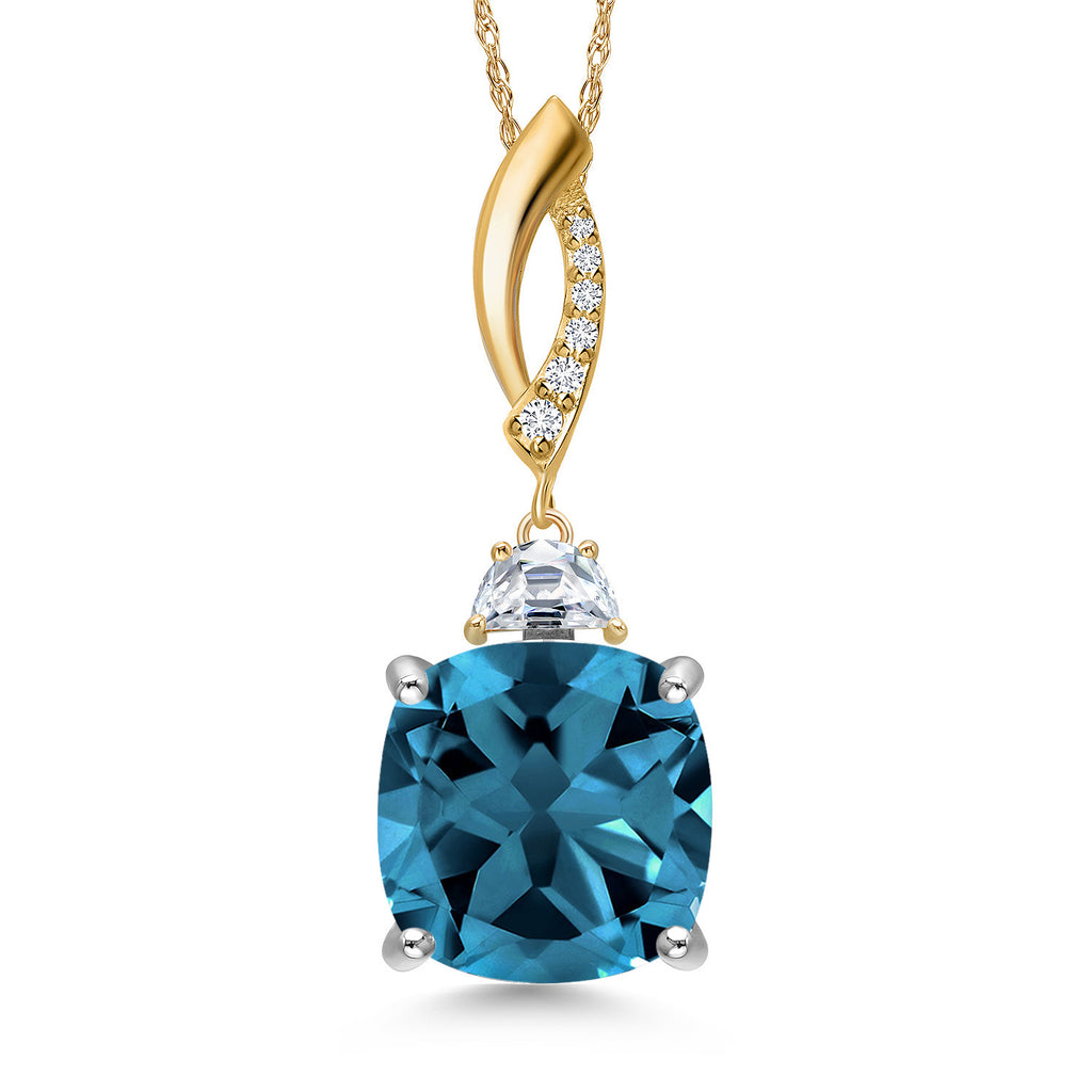 Pendant in 925 Sterling Silver and 10K Yellow Gold