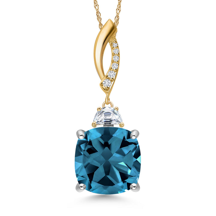 Pendant in 925 Sterling Silver and 10K Yellow Gold