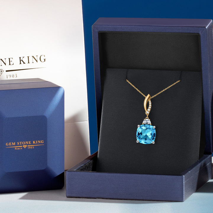 Pendant in 925 Sterling Silver and 10K Yellow Gold