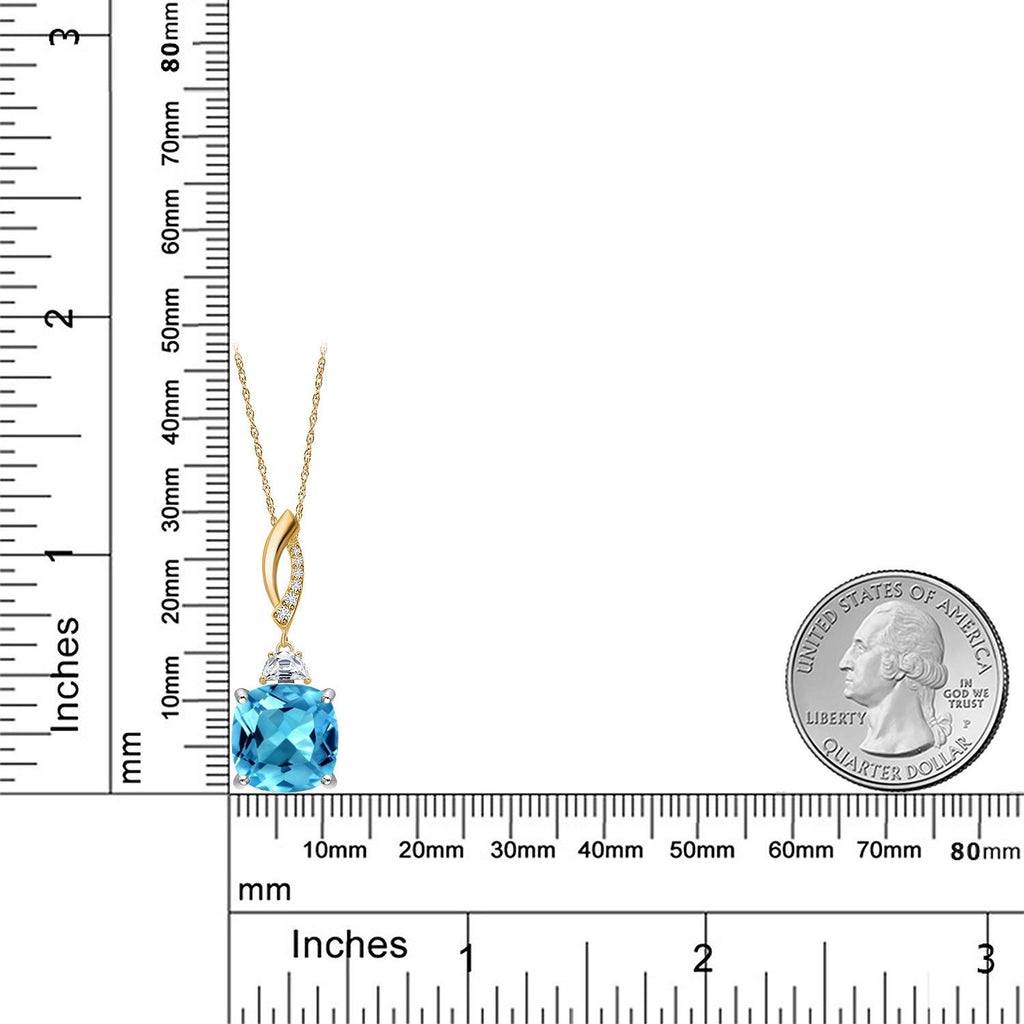 Pendant in 925 Sterling Silver and 10K Yellow Gold